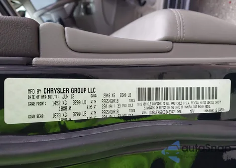 2012 Jeep Grand Cherokee Laredo z USA, uszkodzony, nr VIN 1C4RJFAG0CC343347